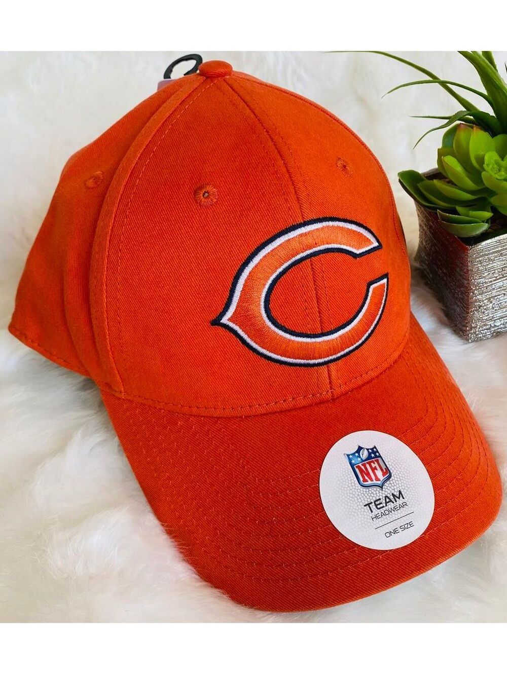 Chicago Bears Orange NFL Adjustable Hat One Size